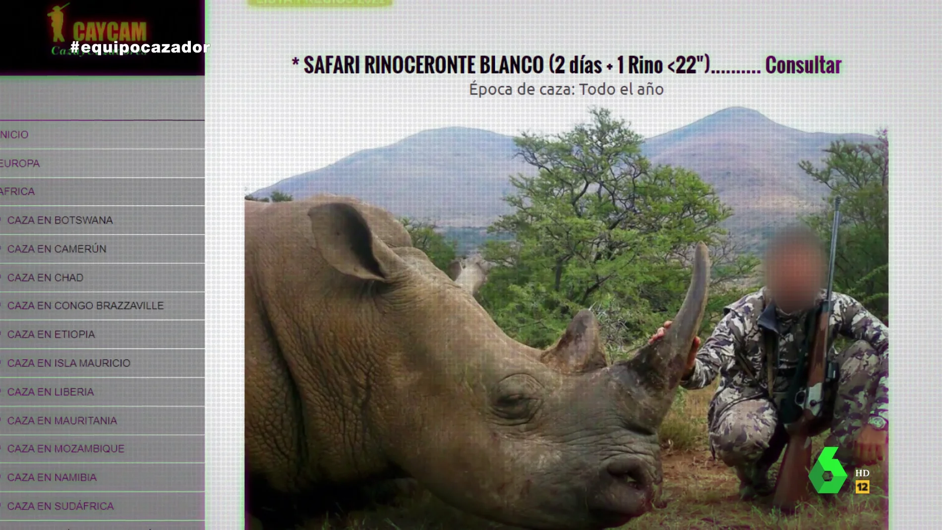 Cazar un rinoceronte cuesta 60.000 euros, un león 30.000, una jirafa 2.500... Gloria Serra revela los precios que se pagan por matar a animales en safaris