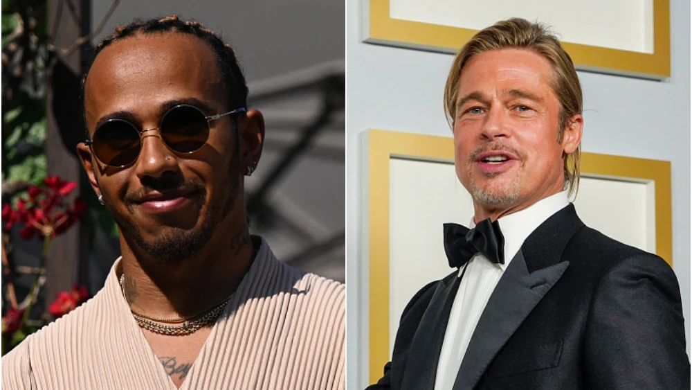 Lewis Hamilton y Brad Pitt