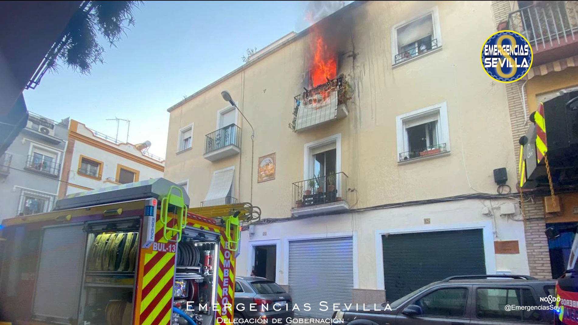 Muere una pareja de ancianos en el incendio de su vivienda en Sevilla
