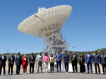 Foto de familia durante el acto de presentación del PERTE Aeroespacial Foto de familia durante el acto de presentación del PERTE Aeroespacial