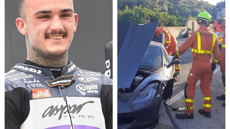 El piloto de Moto 2 Arón Canet está hospitalizado tras sufrir un fuerte accidente de circulación