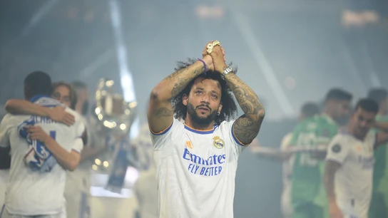 Marcelo Vieira después de ganar la Champions League Marcelo Vieira después de ganar la Champions League