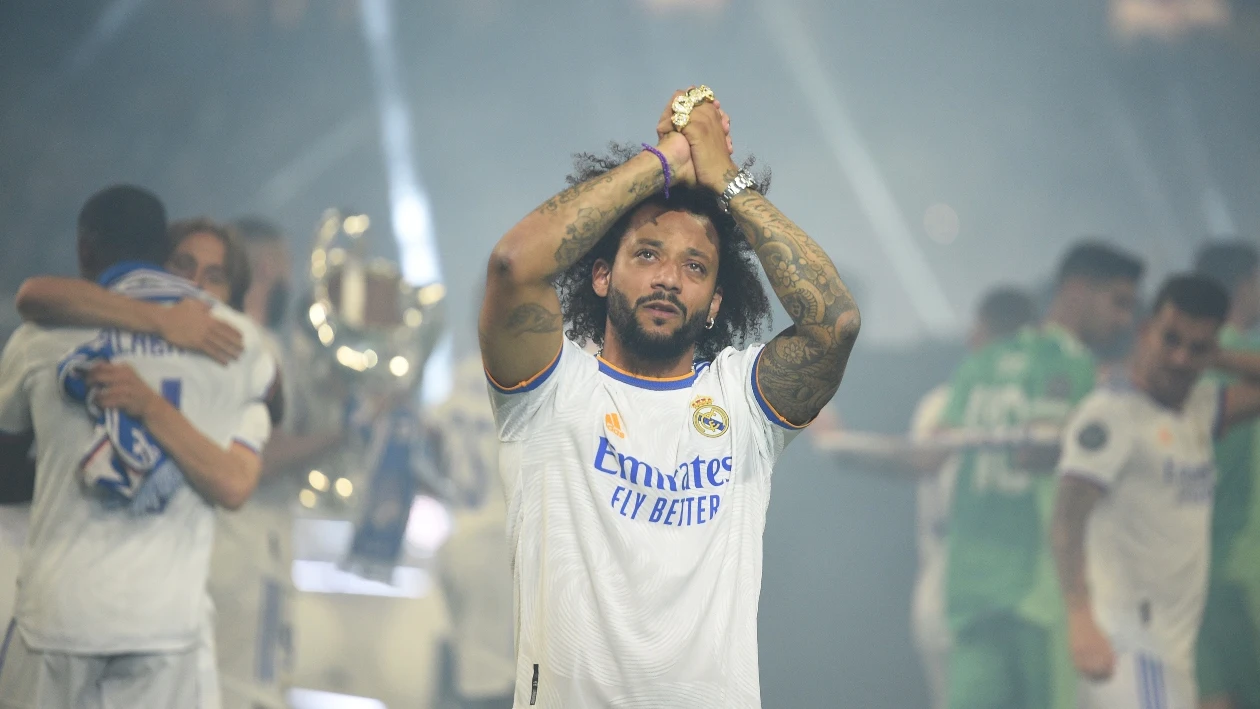 Marcelo Vieira después de ganar la Champions League