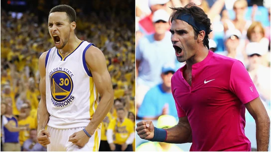 Stephen Curry y Roger Federer Stephen Curry y Roger Federer