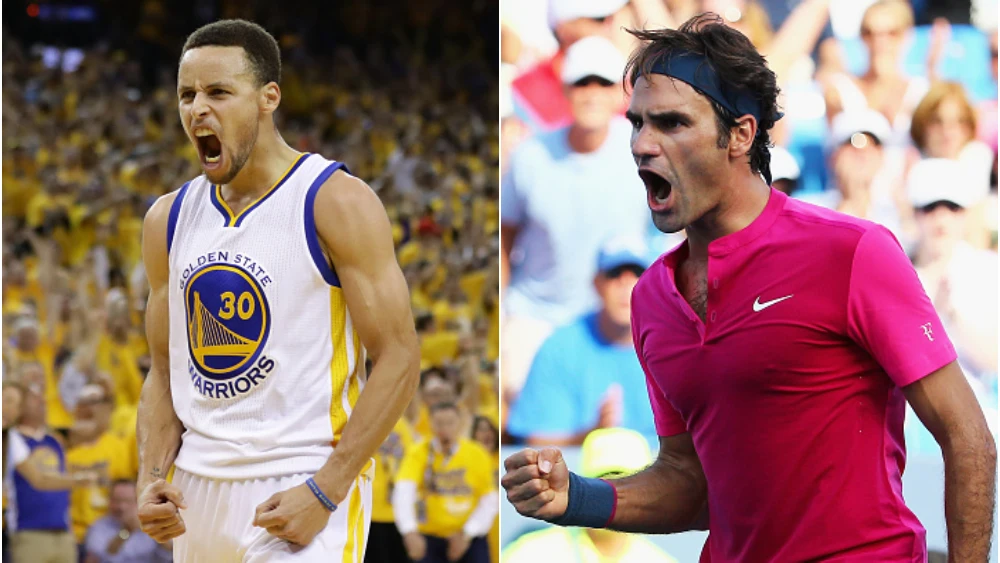 Stephen Curry y Roger Federer