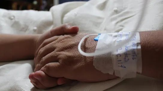 Imagen de archivo de un niño en un hospital Imagen de archivo de un niño en un hospital