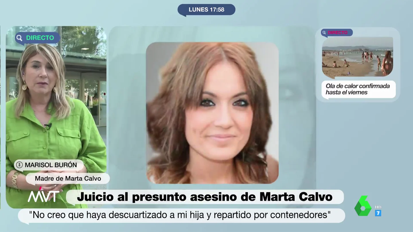 La esperanza de la madre de Marta Calvo ante el juicio a Jorge Palma: "Espero que se derrumbe al ver a su madre" La esperanza de la madre de Marta Calvo ante el juicio a Jorge Palma: "Espero que se derrumbe al ver a su madre"
