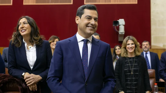 Juanma Moreno, el día de su investidura en enero de 2019. Juanma Moreno, el día de su investidura en enero de 2019.