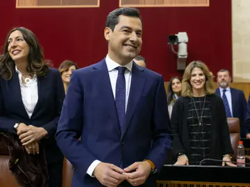 Juanma Moreno, el día de su investidura en enero de 2019. 