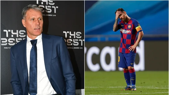 Marco van Basten y Leo Messi Marco van Basten y Leo Messi