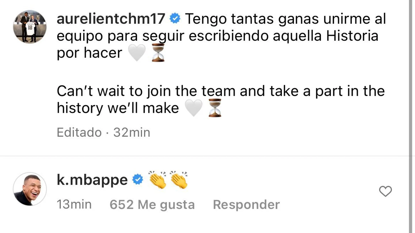 El comentario de Mbappé a Tchouaméni El comentario de Mbappé a Tchouaméni