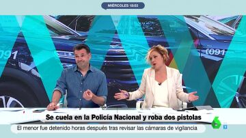 Cristina Pardo, indignada por el robo de dos pistolas en una comisaría en Madrid a manos de un menor: "Lo detuvieron de rebote"