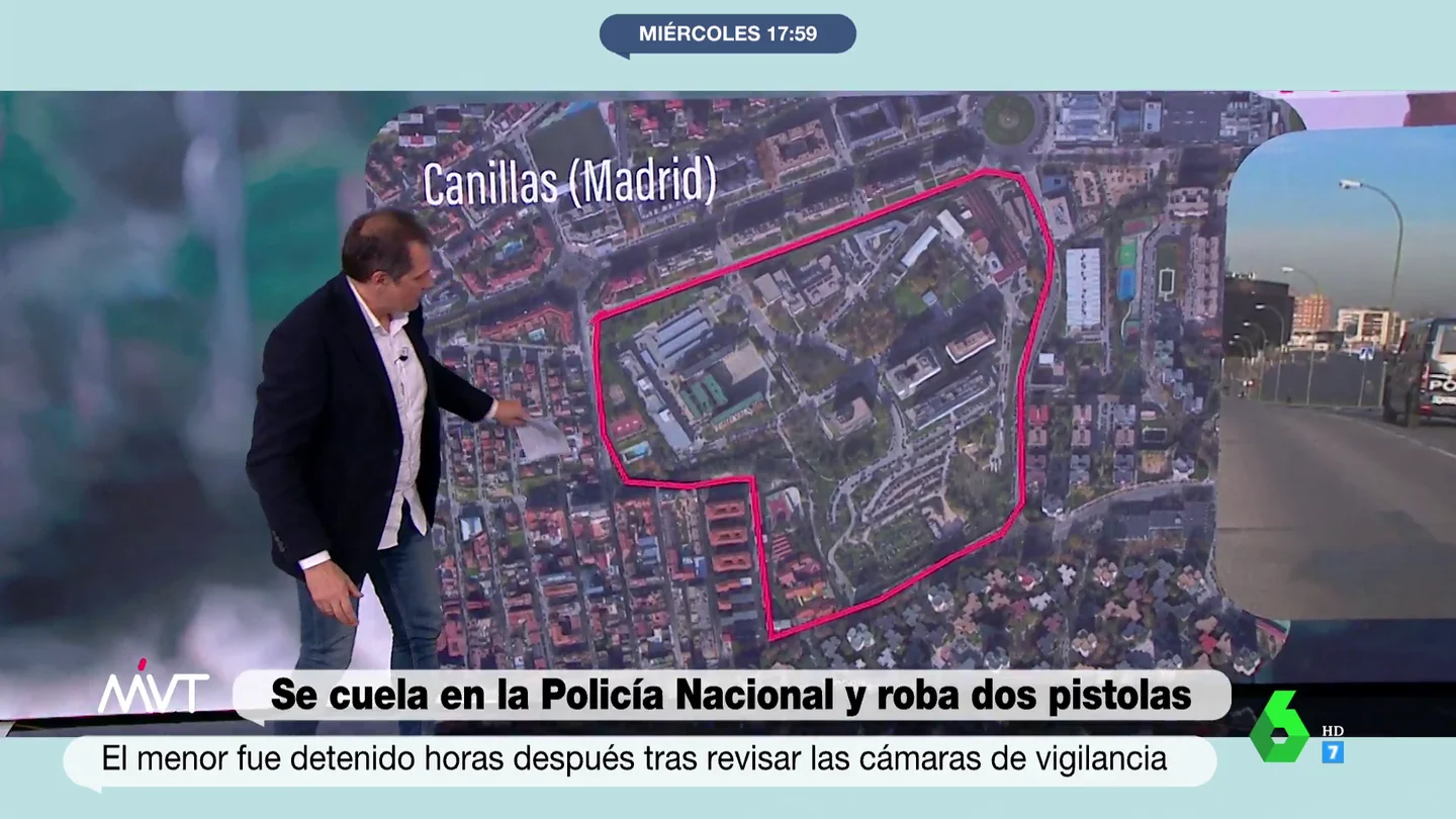 Así consiguió un menor "borracho" robar dos pistolas del cuartel más seguro de España: la Policía no se dio cuenta hasta que abrió fuego en Vallecas Así consiguió un menor "borracho" robar dos pistolas del cuartel más seguro de España: la Policía no se dio cuenta hasta que abrió fuego en Vallecas