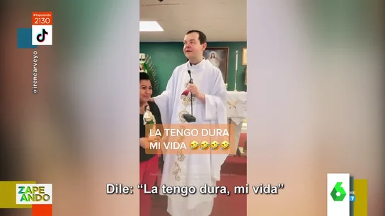 "Dile al de al lado, la tengo dura, mi vida": el cómico lapsus de un cura de Las Vegas con el idioma "Dile al de al lado, la tengo dura, mi vida": el cómico lapsus de un cura de Las Vegas con el idioma