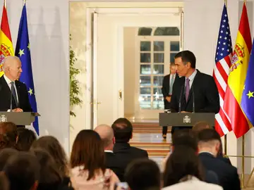 Joe Biden y Pedro Sánchez comparecen en rueda de prensa tras su encuentro en Moncloa
