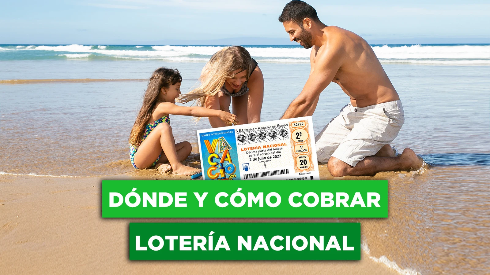 Dónde y cómo cobrar mi premio de Lotería Nacional de Vacaciones