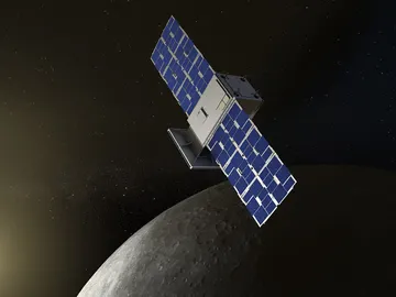 Ilustración del CubeSat de la misión CAPSTONE Ilustración del CubeSat de la misión CAPSTONE