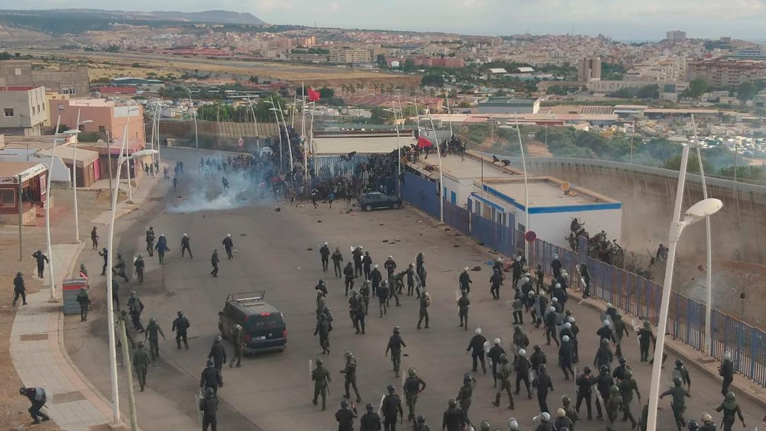 Fotografías cedidas a EFE por una vecina del Barrio Chino, en la provincia de Nador y fronterizo con Melilla. 