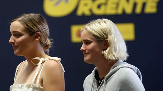 Finnegan y Maisy Biden durante su visita al centro de acogida de refugiados ucranianos en Pozuelo Finnegan y Maisy Biden durante su visita al centro de acogida de refugiados ucranianos en Pozuelo