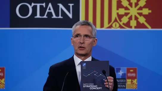 El secretario general de la OTAN, Jens Stoltenberg, durante la cumbre en Madrid El secretario general de la OTAN, Jens Stoltenberg, durante la cumbre en Madrid