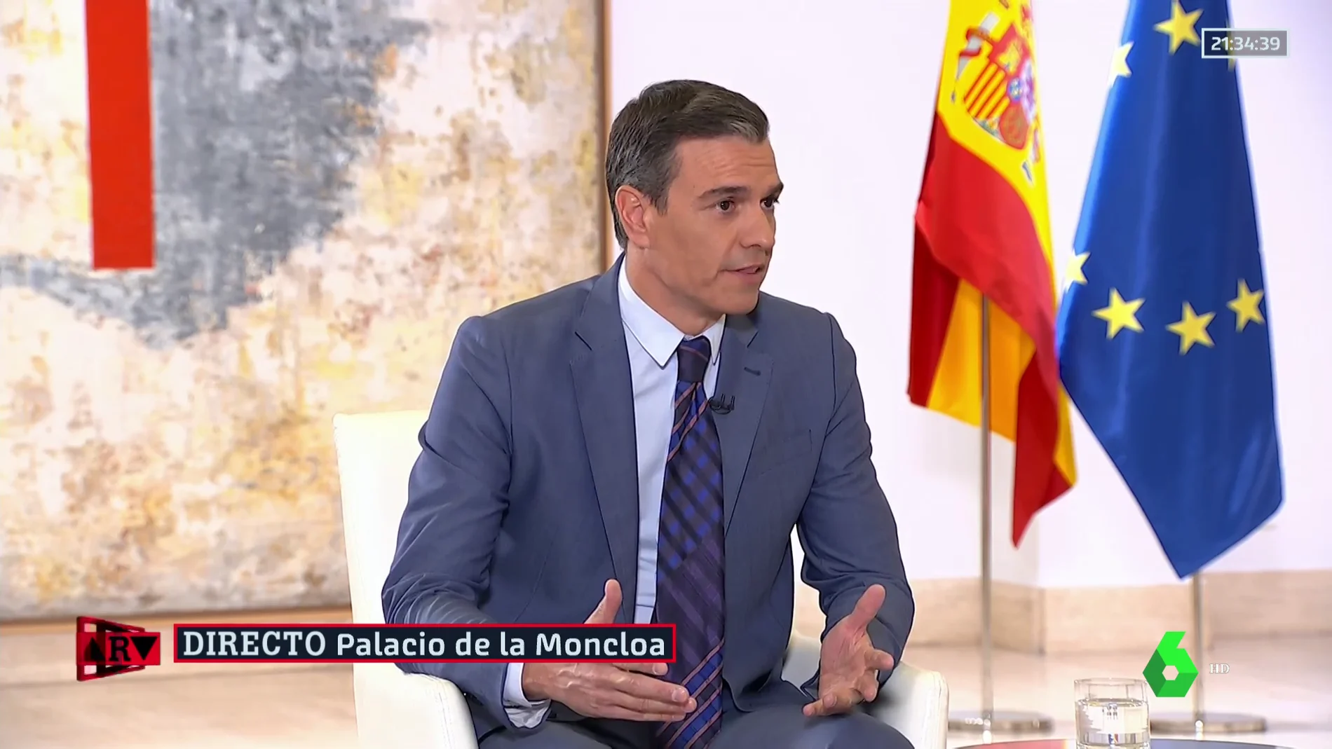 El presidente del Gobierno, Pedro Sánchez, en una entrevista en Al Rojo Vivo