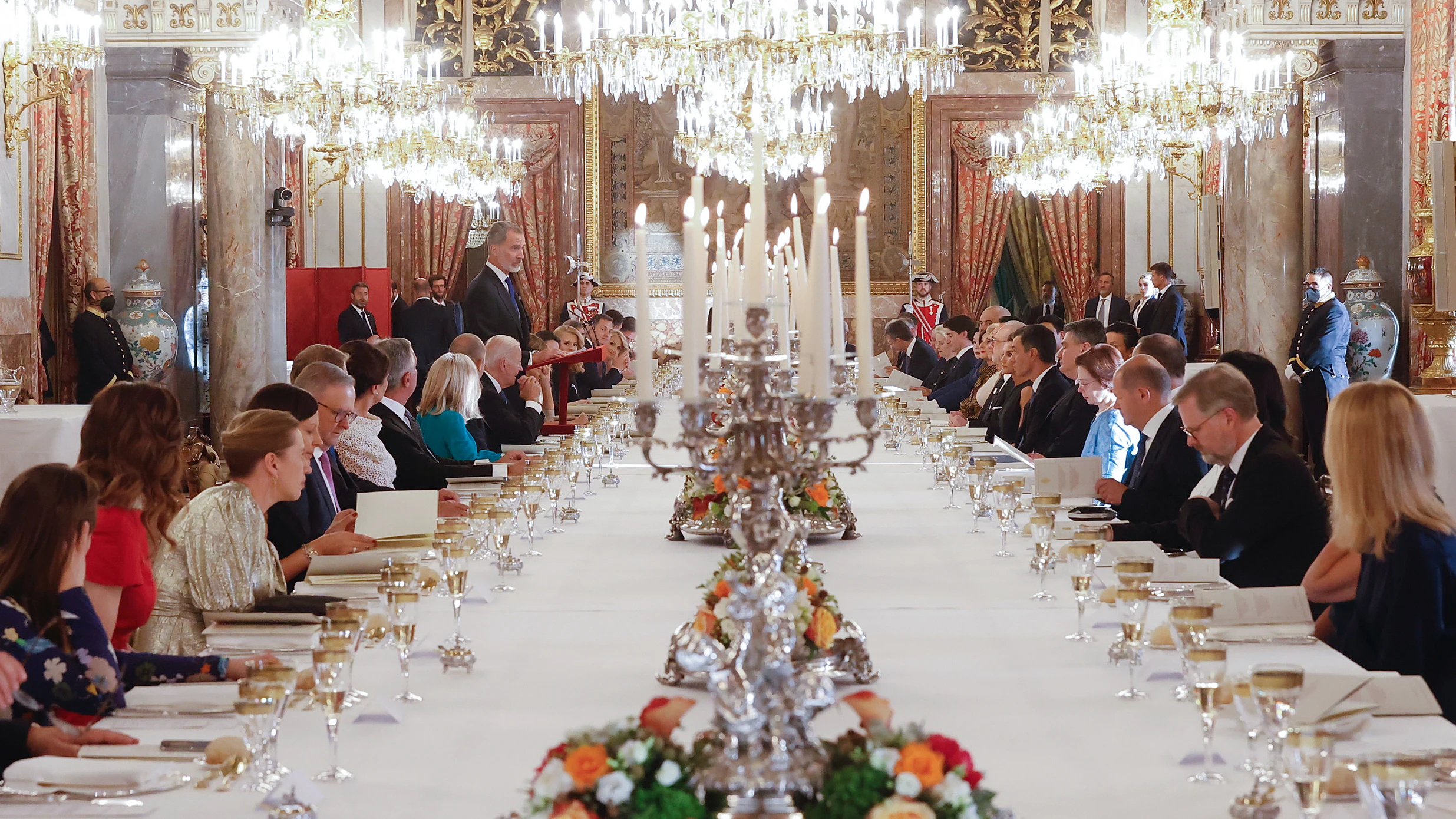 Cena de los líderes de la OTAN con Felipe VI en el Palacio Real