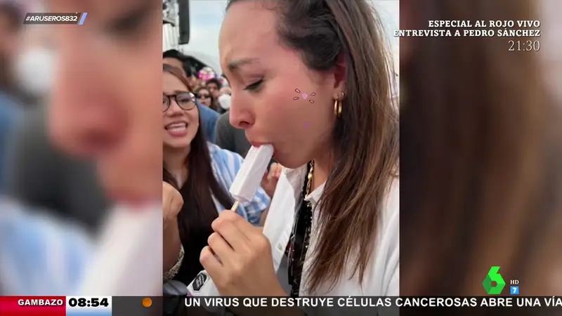 Una joven muestra en TikTok las quemaduras que le causó un helado demasiado frío en el labio