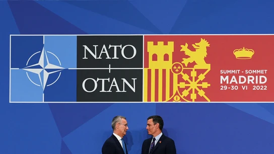 Jens Stoltenberg y Pedro Sánchez, durante la cumbre de la OTAN en Madrid Jens Stoltenberg y Pedro Sánchez, durante la cumbre de la OTAN en Madrid