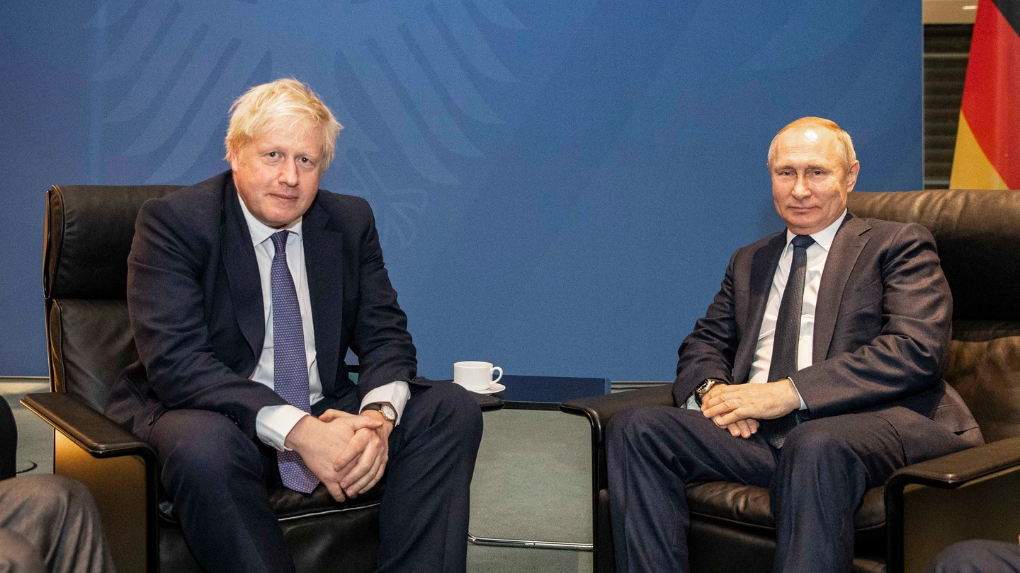 Johnson y Putin en una reunión en Berlín (imagen de archivo). Johnson y Putin en una reunión en Berlín (imagen de archivo).