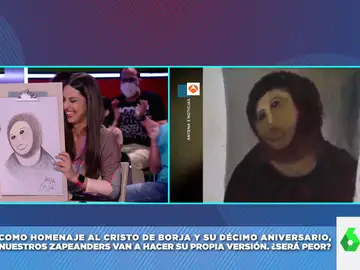 Maya Pixelskaya sorprende en el plató de Zapeando con su propia versión del Ecce Homo de Borja