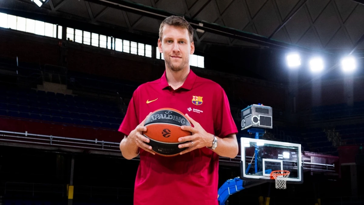 Jan Vesely, con el Barça