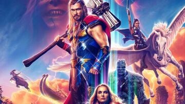 Cartel promocional de la nueva película de 'Thor: love and thunder'