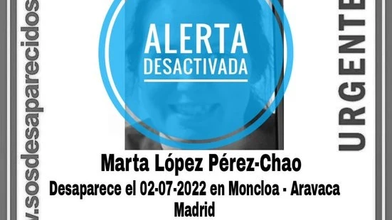 Hallan a Marta López, la joven con discapacidad desaparecida en el centro de Madrid