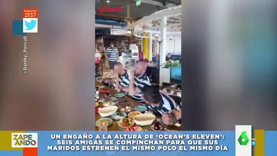 Un grupo de amigas convencen a sus maridos para que vayan todos igual Un grupo de amigas convencen a sus maridos para que vayan todos igual