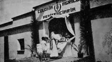Fachada de la Colonia Agrícola Penitenciaria de Tefía (Canarias)