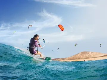 Kitesurfistas en Fuerteventura Kitesurfistas en Fuerteventura