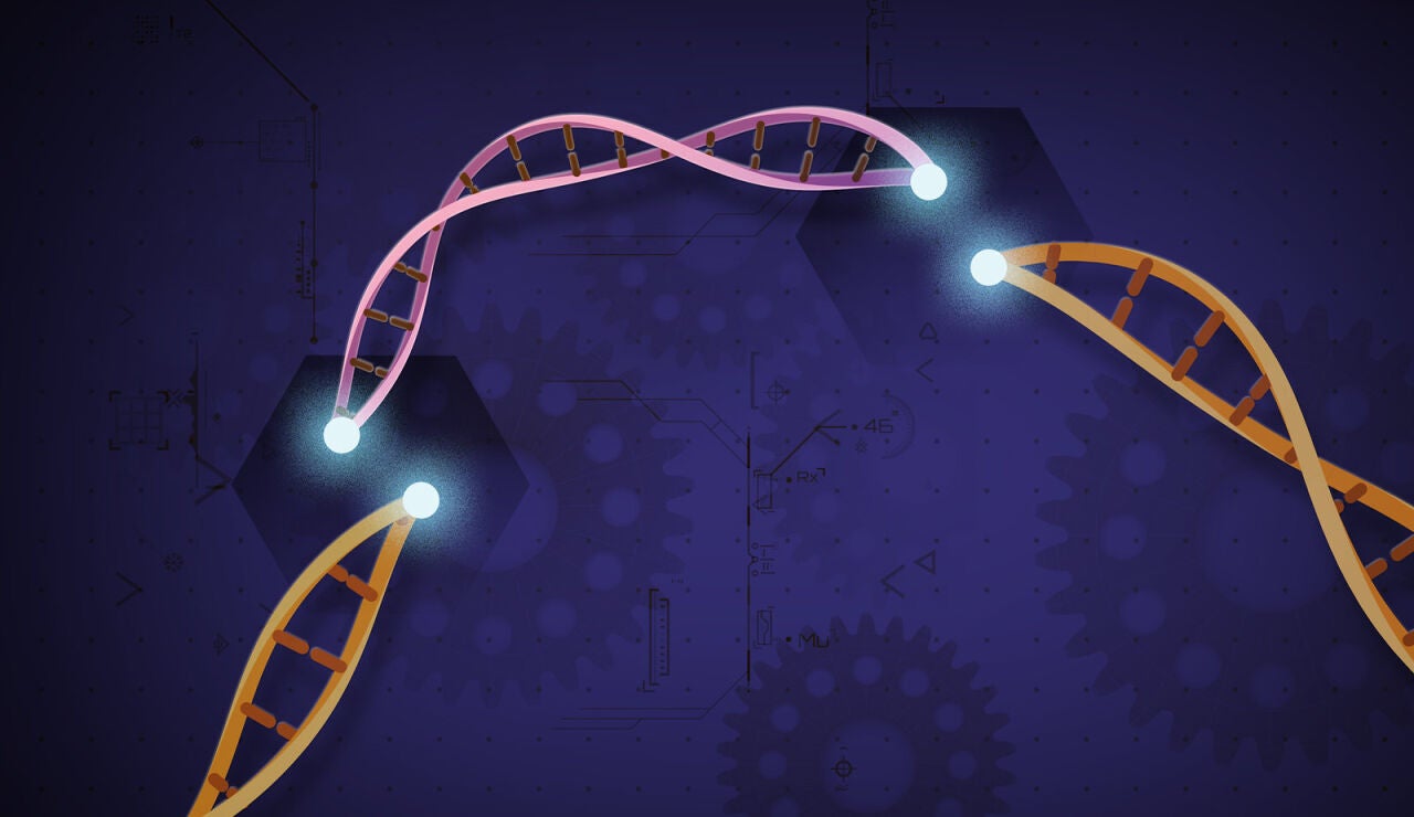 Ilustración simbólica de la técnica de edición genética CRISPR