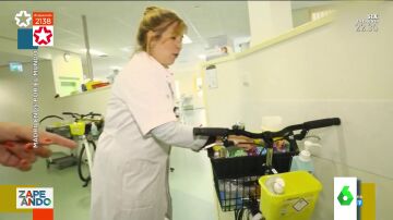 Así utilizan en los hospitales de Holanda las bicicletas