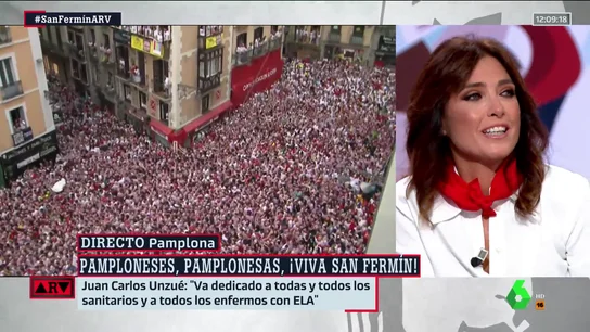 La emoción de Helena Resano durante el Chupinazo de San Fermín: "Me va a hacer llorar" "Hay ganas de celebrar"