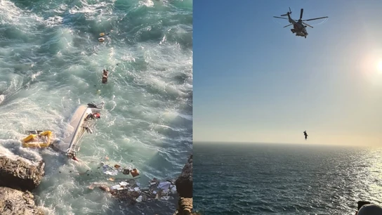 Imágenes del rescate tras el naufragio en A Coruña Imágenes del rescate tras el naufragio en A Coruña