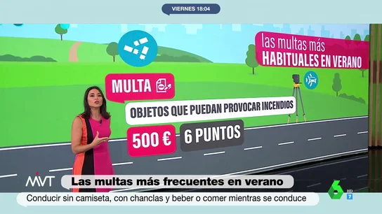 Estas son las multas más habituales en verano: conducir en bañador, comiendo o llevar chanclas Estas son las multas más habituales en verano: conducir en bañador, comiendo o llevar chanclas
