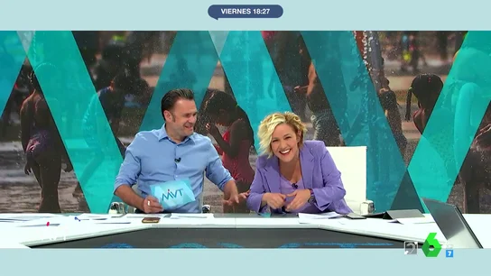 Iñaki Lopez y Cristina Pardo se confunden en Más Vale Tarde Iñaki Lopez y Cristina Pardo se confunden en Más Vale Tarde