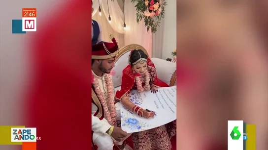 Vídeo viral de una pareja firmando un acuerdo prenupcial Vídeo viral de una pareja firmando un acuerdo prenupcial