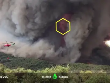 Pirocúmulos en el incendio de Mijas (Málaga)