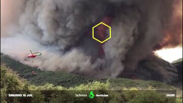 Pirocúmulos en el incendio de Mijas (Málaga)