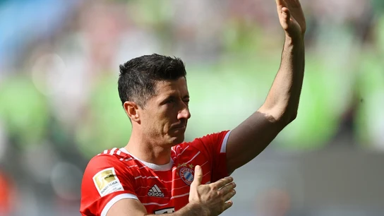 Lewandowski en un partido con el Bayern. Lewandowski en un partido con el Bayern.