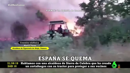 La alcaldesa de Zamora que sacó su tractor para hacer frente al incendio de la Sierra de la Culebra: "Somos de pueblo, no tenemos miedo" La alcaldesa de Zamora que sacó su tractor para hacer frente al incendio de la Sierra de la Culebra: "Somos de pueblo, no tenemos miedo"