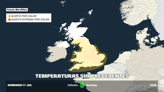 Reino Unido declara por primera vez en su historia una alerta roja debido al calor extremo Reino Unido declara por primera vez en su historia una alerta roja debido al calor extremo