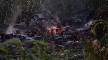 Imagen del avión estrellado en Grecia