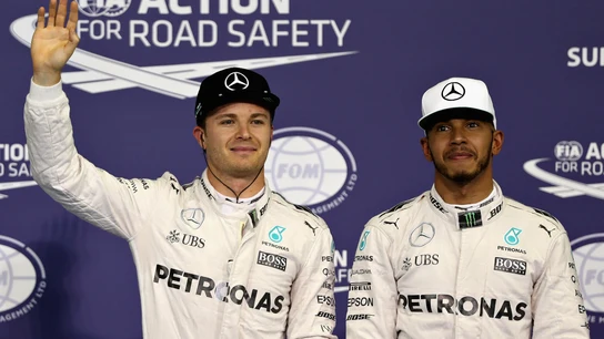 Rosberg, ante un Hamilton cariacontecido Rosberg, ante un Hamilton cariacontecido